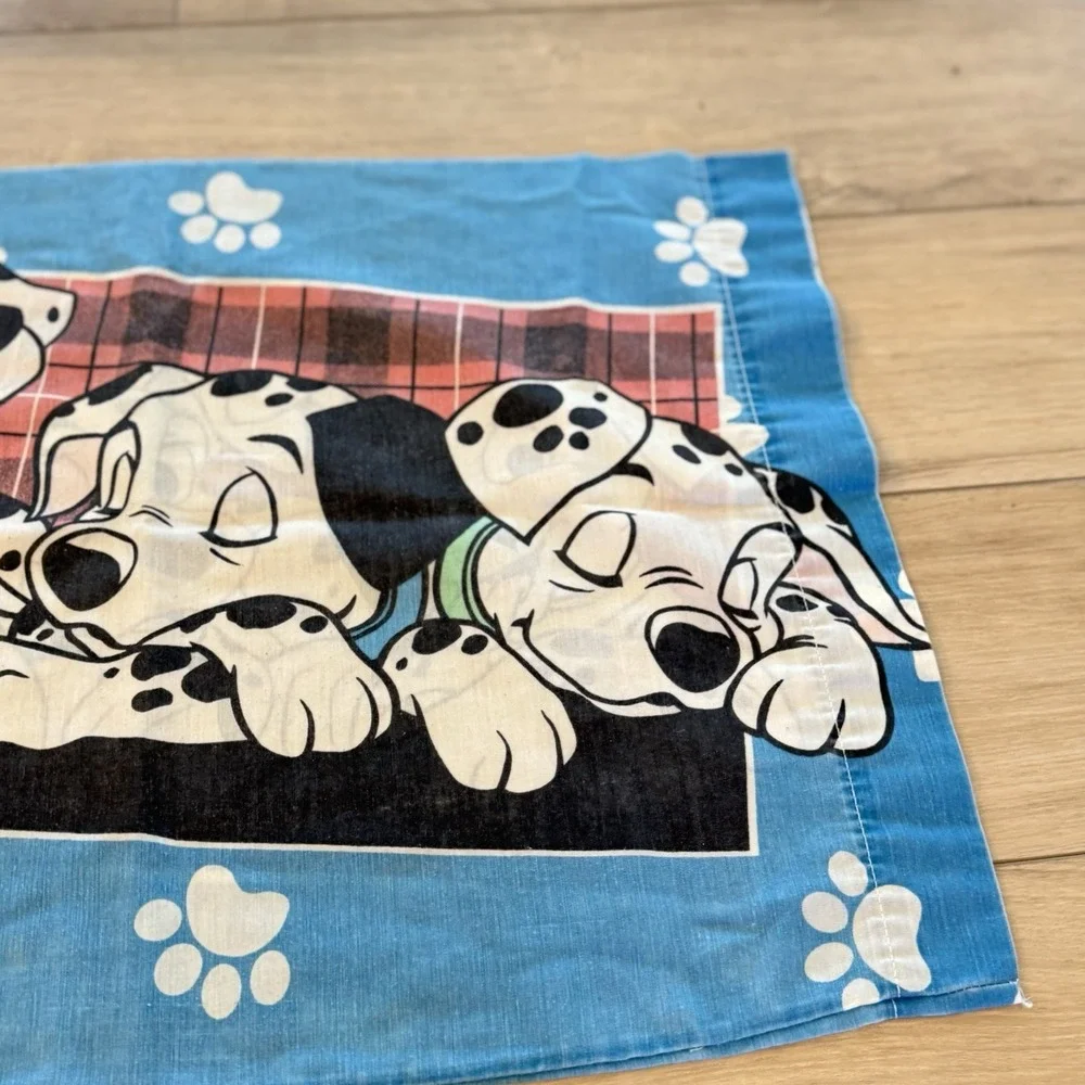 101 Dalmatians Disney Character Standard Pillowcase Double Sided Vintage 90s